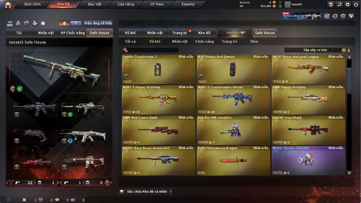 shop acc cf uy tin gia re
